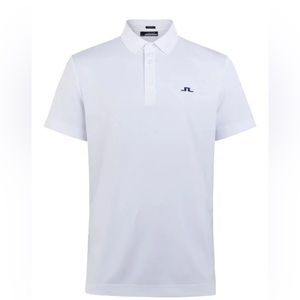 J Lindeberg Men's Martin Regular Fit Golf Polo GMJT07415 0000 White Blue…